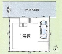 茅ケ崎市中島　新築戸建の区画図|区画図