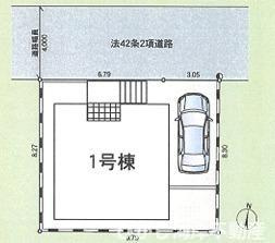 茅ケ崎市中島　新築戸建の区画図|区画図