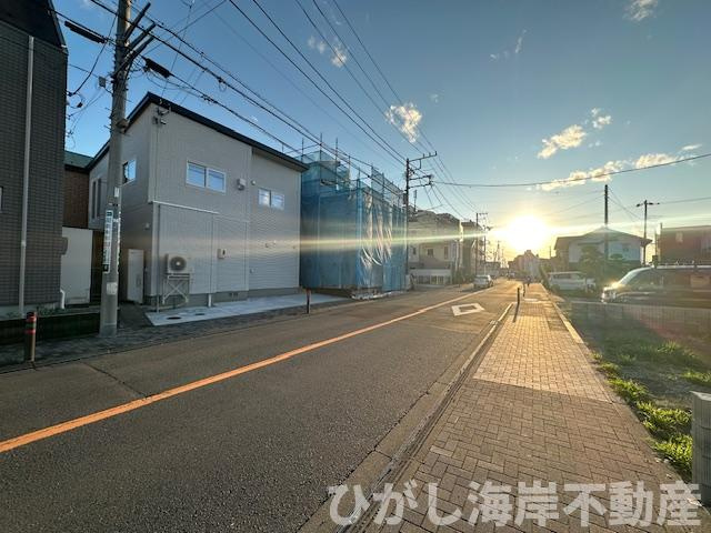 茅ヶ崎市矢畑　売地の前面道路含む現地写真|現地外観