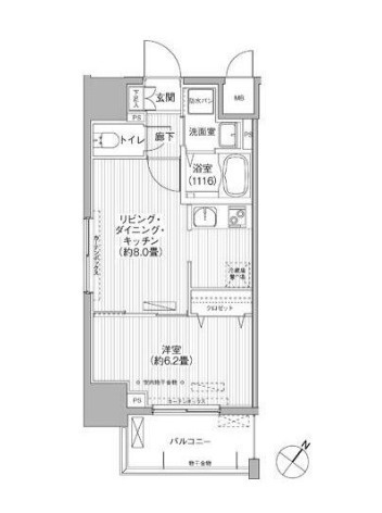 グランデュール富士の間取り