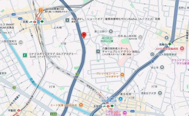★仲介手数料無料★池田山セントラルホームズ（池田山アドレス　西・南の二方向住戸）の地図