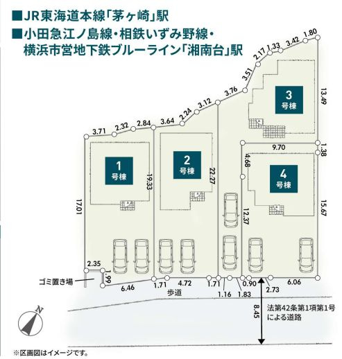 茅ヶ崎市芹沢新築戸建て　第1-1号棟の区画図|区画図「茅ヶ崎市芹沢新築戸建て」