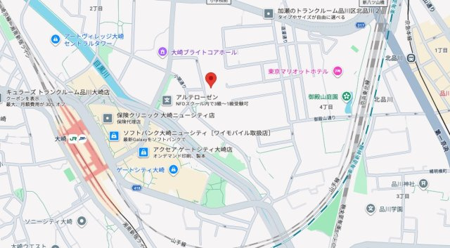 ★仲介手数料無料★セザール御殿山（新耐震構造　三方向角住戸）の地図