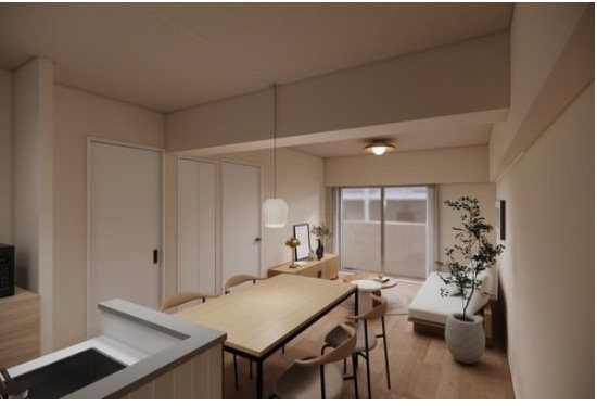 ★仲介手数料無料★セザール御殿山（新耐震構造　三方向角住戸）の居間・リビング