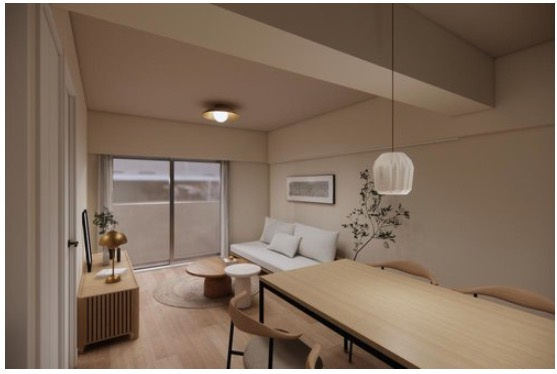 ★仲介手数料無料★セザール御殿山（新耐震構造　三方向角住戸）の居間・リビング