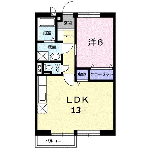 ＭＩＷＡ　２１　Ｂの間取り