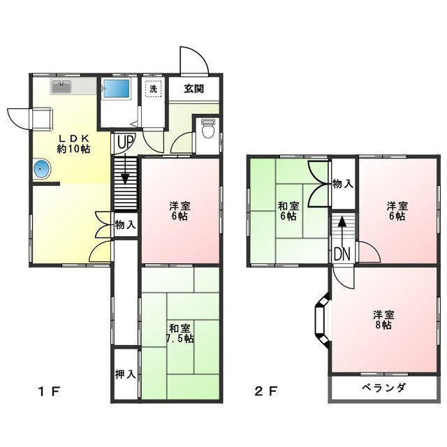 鵜沼朝日町3丁目戸建ての間取り