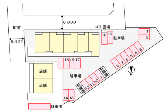 レジデンス斑鳩の駐車場