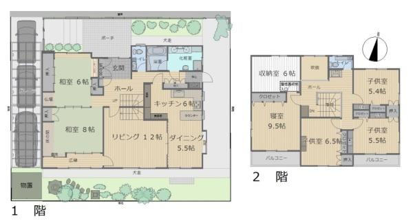 橿原市白橿町１丁目　一戸建の間取り