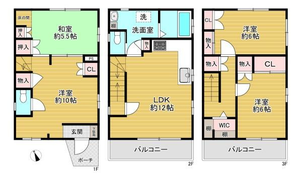 【間取り】 | 大阪市東淀川区瑞光5丁目　中古戸建