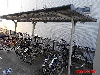 レオパレスＩＮＯＷのその他|屋根付き駐輪場