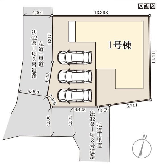 リーブルガーデン熊本市北区鶴羽田第八の区画図
