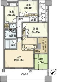 シャリエ大府グランマークスの間取り