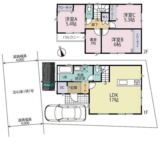 山電　江井島駅徒歩9分　書斎有り　大久保町江井島　新築戸建の間取り