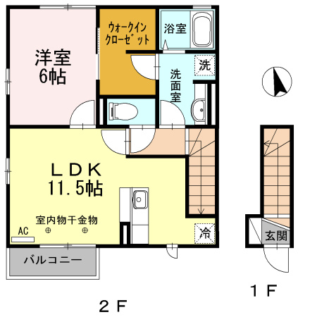 Ｐｉｓｏ長岡Ⅱの間取り