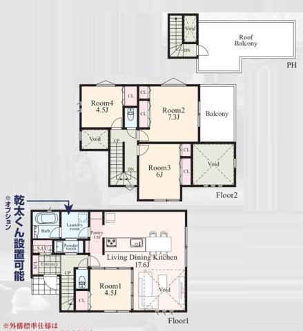 馬場3丁目　全3棟　B棟の間取り