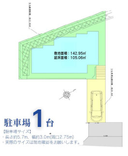 藤沢市鵠沼桜が岡　新築戸建　１邸の区画図