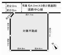 藤沢市鵠沼海岸５丁目　中古戸建　全１棟の区画図