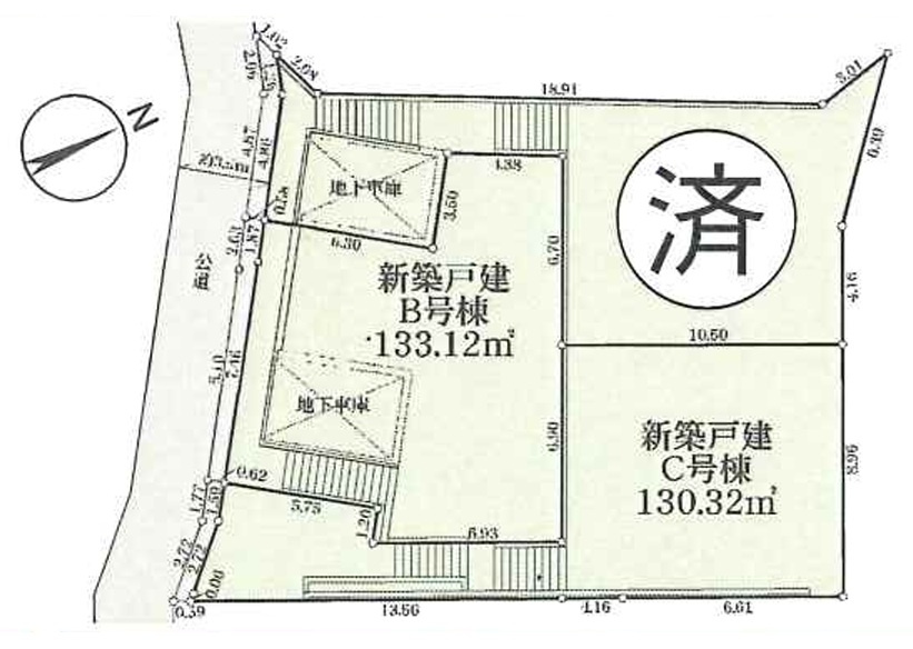 川井本町RⅡの区画図