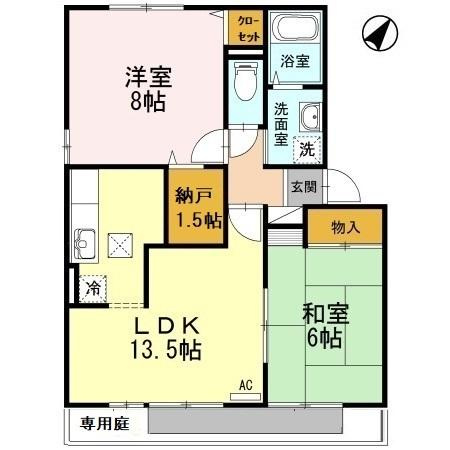 【間取り】 | アメニティ殿山　B棟