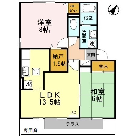 【間取り】 | アメニティ殿山　Ａ棟