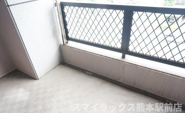 熊本市中央区水前寺公園の賃貸マンションのバルコニー