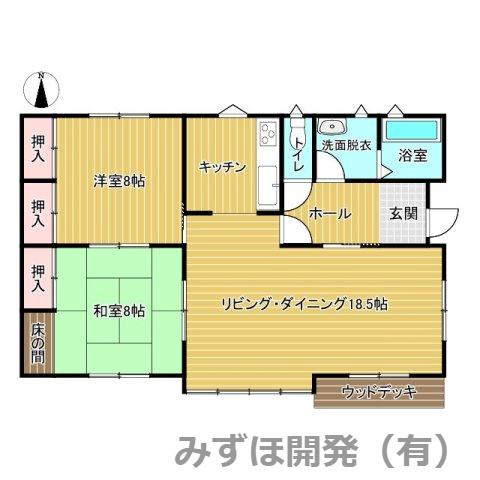 東村山郡中山町あおば5-3の間取り