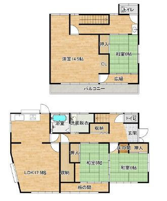 筑西市岡芹の間取り