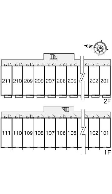 レオパレスゴールドストーンの区画図