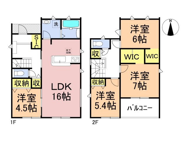 【商談中】リーブルガーデン　各務原市那加前野町一丁目　全7区画分譲の間取り|■2号棟　■ヤマダ不動産　株式会社リライフ　
■夢のマイホーム購入をフルサポートします！