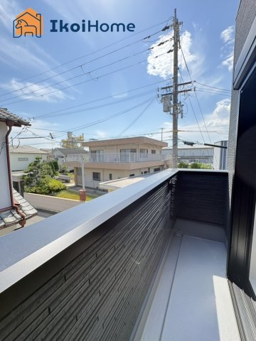 明石市大久保町江井島　新築戸建のバルコニー|【ホームページに現地動画掲載中】●年中無休：当日予約可●バルコニー広く沢山洗濯物が干せます！