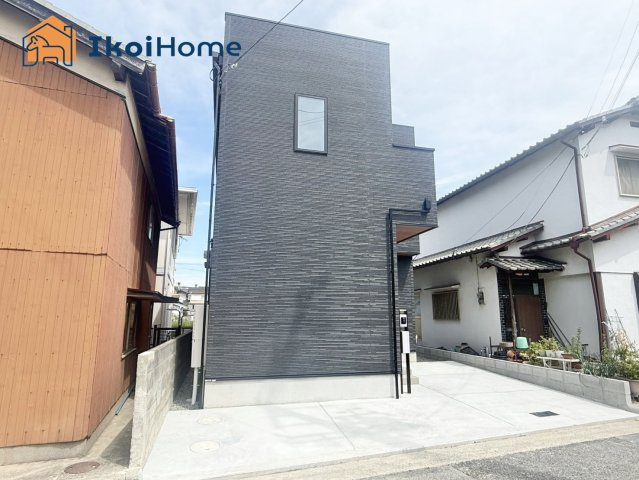 明石市大久保町江井島　新築戸建の前面道路含む現地写真|【ホームページに現地動画掲載中】●年中無休：当日予約可●西側道路幅員約４mです！交通量は少なく安心！