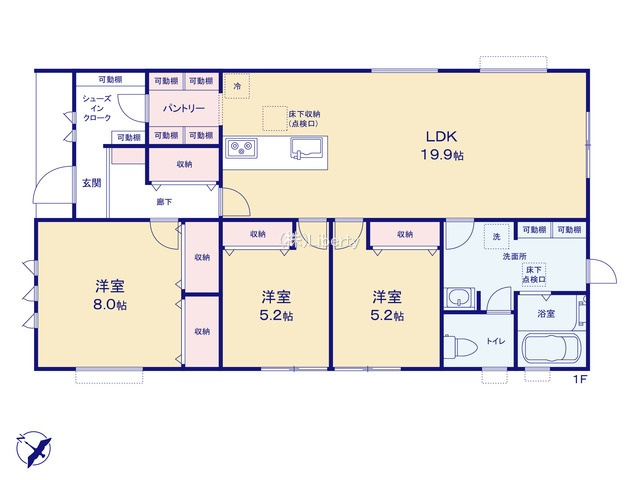 ひたちなか市馬渡17期　新築戸建の間取り
