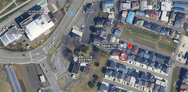 和歌山市有本の地図