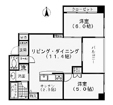 グリーンパークミノワの間取り