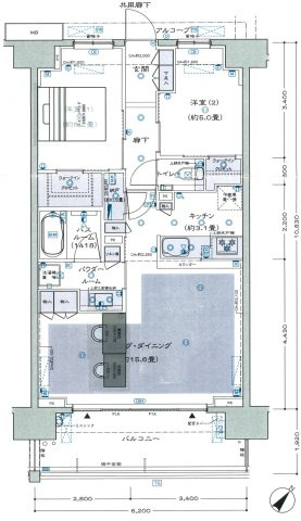 【間取り】 | □■シティテラス町田ステーションコート■□ | 【2SLDK】LDK18.7帖、洋室6.2帖・5帖、S 0.5帖