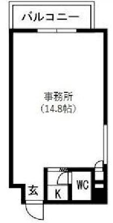 大阪市中央区釣鐘町１丁目の事務所の間取り