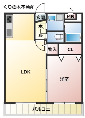 【間取り】 | HAPPY SWING | 1LDKのお部屋です