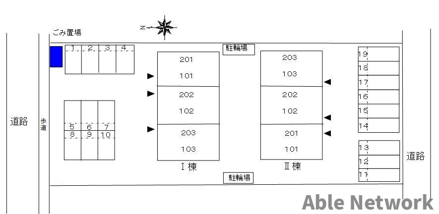 アヴニールⅠの区画図