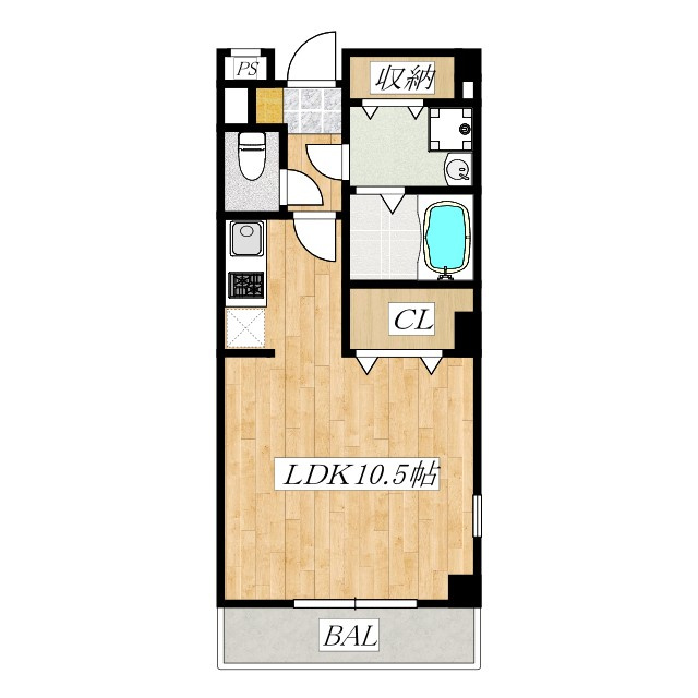ソレイユ東大成の間取り|西向きのお部屋です☆