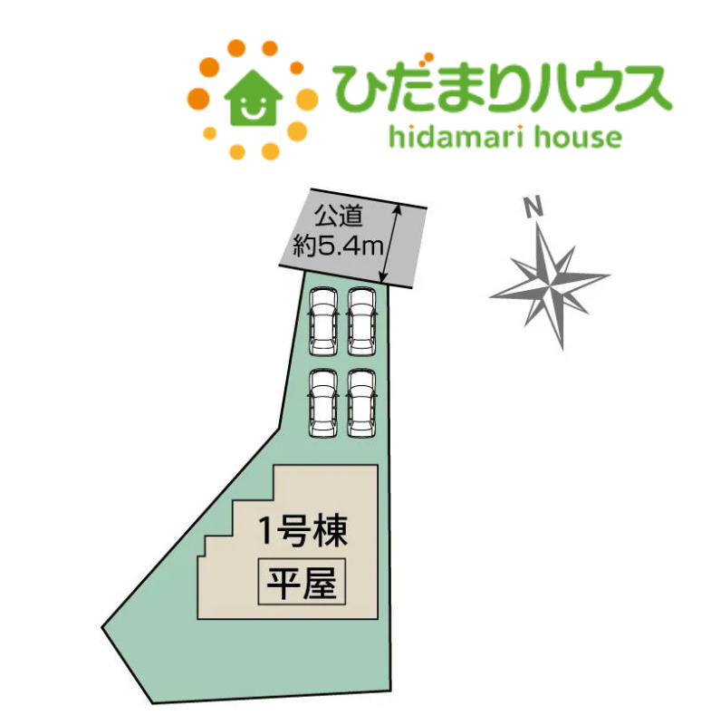 熊谷市別府1丁目　新築一戸建て　ブルーミングガーデン　01の区画図