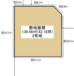 明石市大久保町西島全４区画2号地　土地の土地図|●年中無休：当日予約可●2号地は敷地約42.19坪ございます！角地で陽当り良好！