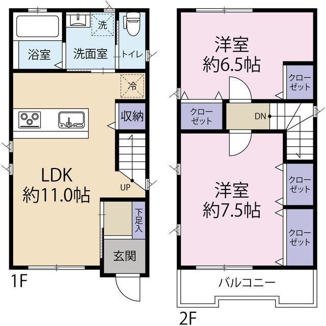楠葉野田1丁目戸建の間取り