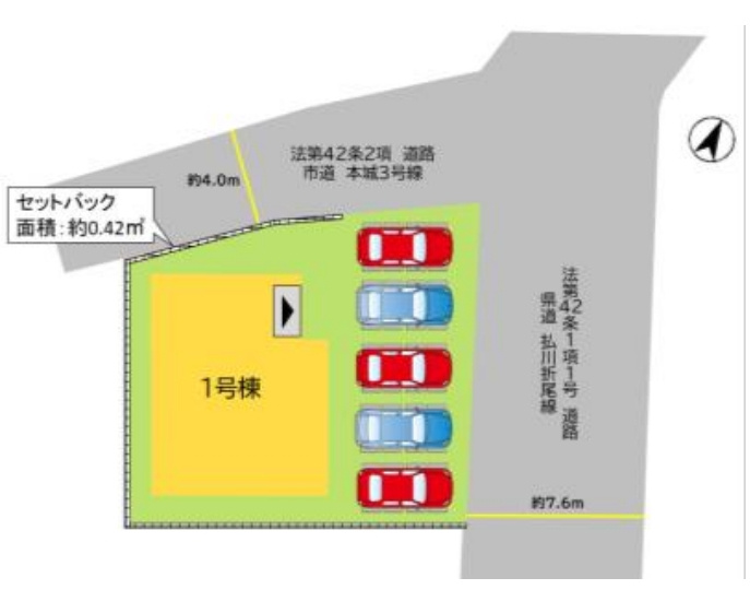 北九州市八幡西区大字本城2期の区画図