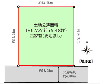 【区画図】 | 国分寺市西元町3丁目　売地　全1区画