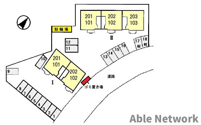 ヴィラ サンライズ ドリームⅡの区画図