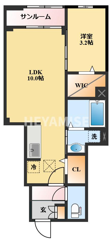 フラワーハイツ壱番館の間取り