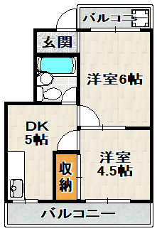 宝塚ハーモニーハイツの間取り