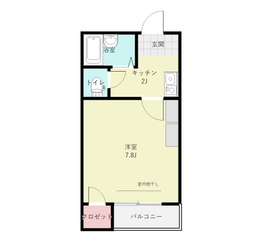福井市和田３丁目のアパートの間取り