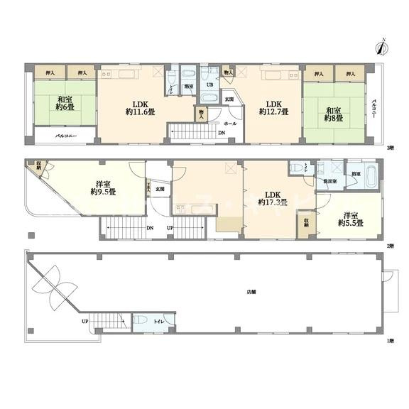 平塚市立野町1棟売りマンションの間取り
